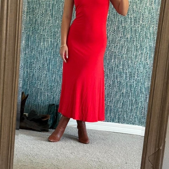 NWT Ralph Lauren Red Maxi Tank Dress - Picture 3 of 5